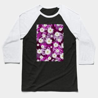 Daisy Flower Pattern Baseball T-Shirt